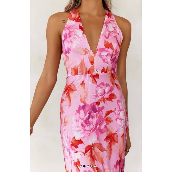 HELLO MOLLY | NWT Fleur Fantasia Maxi Dress in Pink, Size XL - Picture 5 of 13